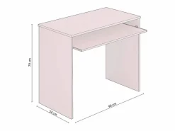 Mesa de ordenador Smile Rosa nube^duehome New