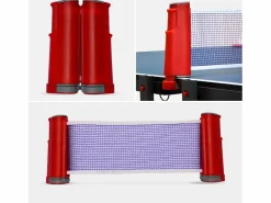 Mesa de ping pong plegable para interior con 4 raquetas y 6 pelotas,^Sweeek New