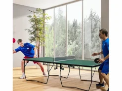 Ping Pong|Mesa de ping pong plegable para interior y exterior, MDF, , con ruedas y accesorios (274 x 152,5 x 76 cm)