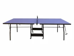 Vente-unique Mesa de ping-pong plegable con ruedas para interior, Ancho 274 x Prof. 152.5 x Alt. 76 cm, GARRY Azul Best