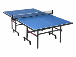 Mesa de Ping-Pong SucceBuy, Mesa de Ping-Pong Plegable con Red de Apriete, Uso Interior Azul Best