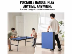 Ping Pong|Mesa de Ping-Pong SucceBuy, Mesa de Ping-Pong Plegable, Tamaño Medio, MDF, Uso Interior