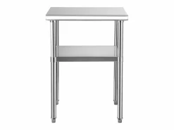 Mueble De Almacenaje|Mueble Camarera|Mesa de Trabajo de Acero Inoxidable SucceBuy, 61 x 61 x 85 cm, Mesa de Preparación de Alimentos Comercial con Ruedas