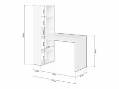 Mesa escritorio aglomerado 144x120x53cm^Loungitude Sale
