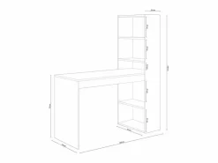 AZURA HOME DESIGN Mesa escritorio con estantería Duplo Negro / Blanco Discount