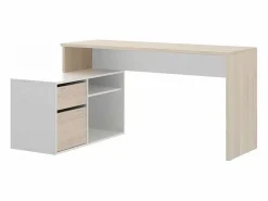 Mesa Escritorio En L Otto - Blanco / Natural^Befara