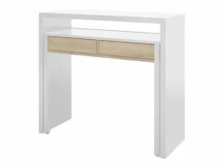 Mesa escritorio extensible con 2 cajones - L100 cm - Consola^Loungitude Hot