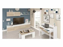 Mesa escritorio extensible con 2 cajones - L100 cm - Consola^Loungitude Hot