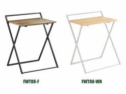 Mesa Escritorio Plegable Mesa Ordenador, Compacto sin ensamblaje Escritorio para Computadora Mesa de Estudio Diseño Industrial FWT88-F ES^Sobuy