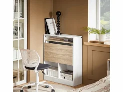 Mesa Escritorio Plegable Mesa Plegable FWT104-WN ES^Sobuy New