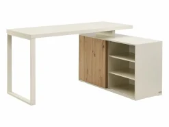 Mesa esquinera con almacenamiento en MDF beige y natural - LONAMI^Vente-unique Hot