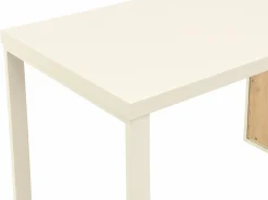 Mesa esquinera con almacenamiento en MDF beige y natural - LONAMI^Vente-unique Hot