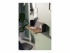 Mesa estudio para colgar Mod-Roman acabado nogal/grafito, 35 x 90 x 25 cm (fondo x ancho x^ New