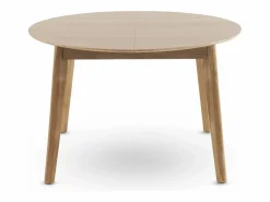 Mesa extensible 120/150 con patas de hevea con sobre chapado en roble^ New