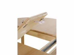 Mesa extensible 120/150 con patas de hevea con sobre chapado en roble^ New
