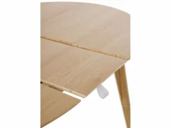 Mesa extensible 120/150 con patas de hevea con sobre chapado en roble^ New