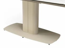 Mesa extensible de cerámica y metal -efecto mármol blanco - CARIOULA de MORABITO^Vente-unique Clearance