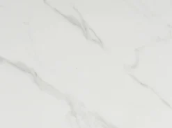 Mesa extensible de cerámica y metal -efecto mármol blanco - CARIOULA de MORABITO^Vente-unique Clearance