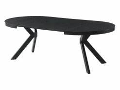 Vente-unique Mesa Extensible|Mesa De Comedor|Mesa extensible de comedor 4 a 8 comensales de MDF y acero - Color: - KOMONI
