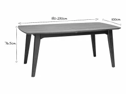 Mesa extensible nórdica de contrachapado de roble 180-230 cm FIFTIES^Miliboo Discount