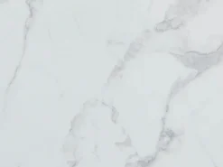 Mesa extensible para 4 a 8 personas de MDF y acero - Efecto mármol blanco y Dorado - KOMONI^Vente-unique Best