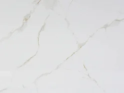 Maison Céphy Mesa extensible para 6-10 cubiertos en cerámica y vidrio templado - Efecto mármol - XERENA Blanco Clearance