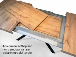 Mesa extensible 80x140/224 cm Linea Nogal estructura Antracita^ITAMOBY Hot