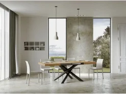 ITAMOBY Mesa extensible 130/234x90 cm Volantis roble natural patas antracita Color natural claro Online