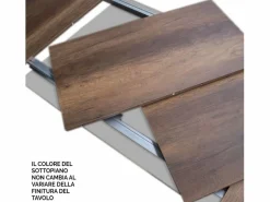 ITAMOBY Mesa extensible 180/284x90 cm Volantis nogal patas antracita Color natural oscuro Best