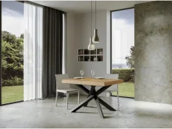 Mesa extensible 130/390x90 cm Volantis roble natural patas antracita^ITAMOBY