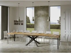 Mesa extensible 130/390x90 cm Volantis roble natural patas antracita^ITAMOBY