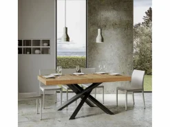 Mesa extensible 160/264x90 cm Volantis roble natural patas antracita^ITAMOBY Online