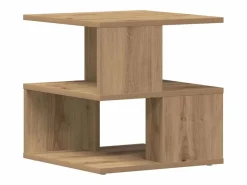 Clicnbuy Mesa lateral Roble artisan 40 x 40 x 40 cm Madera contrachapada Marru00f3n Hot