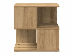 Clicnbuy Mesa lateral Roble artisan 40 x 40 x 40 cm Madera contrachapada Marru00f3n Hot