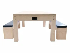 Monstershop Mesa Multijuego 7 en 1 Billar Ping Pong Air Hockey Ajedrez con Accesorios Beige Best