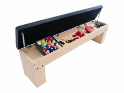Monstershop Mesa Multijuego 7 en 1 Billar Ping Pong Air Hockey Ajedrez con Accesorios Beige Best