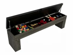 Monstershop Mesa Multijuego 7 en 1 Billar Ping Pong Air Hockey Ajedrez con Accesorios Gris