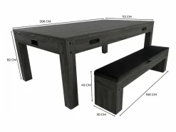 Monstershop Mesa Multijuego 7 en 1 Billar Ping Pong Air Hockey Ajedrez con Accesorios Gris