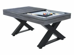 Concept-Usine Billar|Mesa multi-juegos de madera ping-pong y billar TEXAS