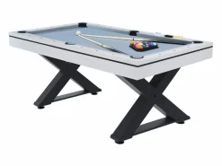 Concept-Usine Mesa multi-juegos de madera blanca para ping-pong y billar TEXAS Blanco New