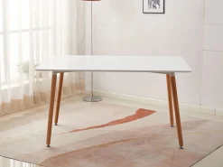 Saldosystocks Mesa Nordica de Comedor o Cocina Moritz 140cm Blanco Discount
