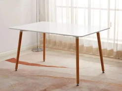 Saldosystocks Mesa Nordica de Comedor o Cocina Moritz 140cm Blanco Discount
