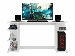 Mesa De Ordenador|Mesa Ordenador Tow 5H Oficina, Contemporáneo , 3 Estantes y Torre