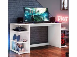 Mesa De Ordenador|Mesa Ordenador Tow 5H Oficina, Contemporáneo , 3 Estantes y Torre