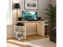 Mesa De Ordenador|Mesa Ordenador Tow 5H Oficina, Contemporáneo , 3 Estantes y Torre