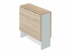 Mesa plegable blanca y madera clara - Al.78 cm - Fly^Loungitude