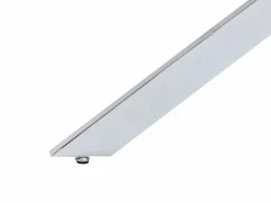 Vente-unique Mesa De Comedor|Mesa redonda de comedor 4 plazas de vidrio templado y metal cromado - Transparente - COSIMA