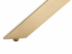 Vente-unique Mesa redonda de comedor para 4 personas de vidrio templado y metal dorado - Transparente - COSIMA Transparente / Dorado Clearance