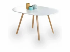 MSO Mesa Extensible|Mesa redonda escandinava con extensión 102cm Storend - Juego de 4 sillas Storend (360€)