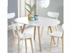 MSO Mesa Extensible|Mesa redonda escandinava con extensión 102cm Storend - Juego de 4 sillas Storend (360€)